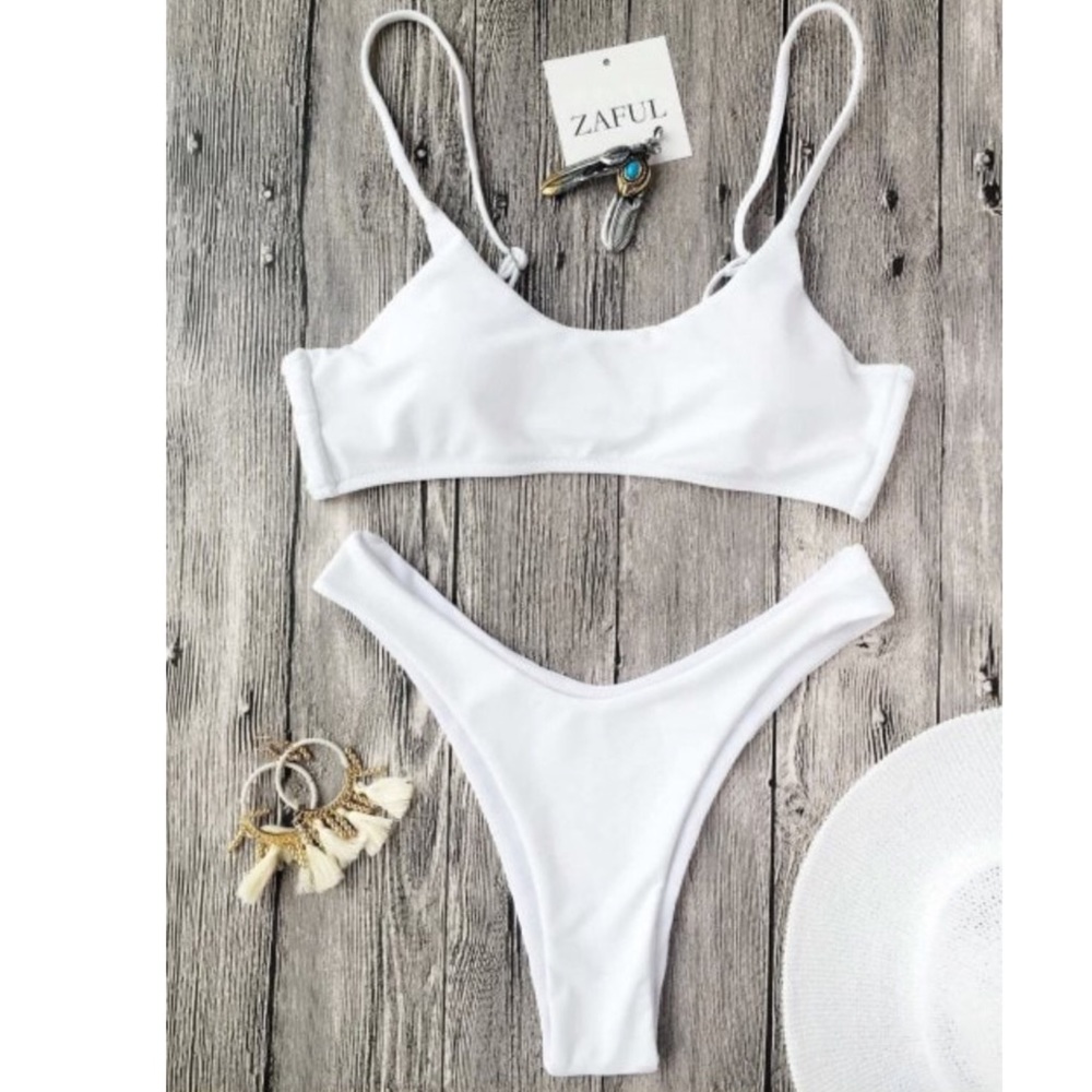 White thong bikini